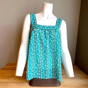 NWT Chelsea & Violet Green Floral Tank Top Size Large